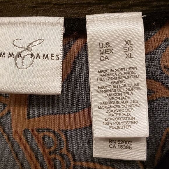 Emma James mid Sleeve Pullover top size XL Pre-own - Picture 5 of 5